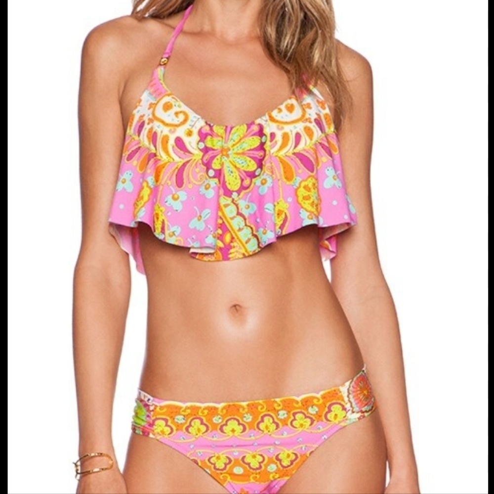 New!Trina Turk Woodblock Floral Bikinis‎